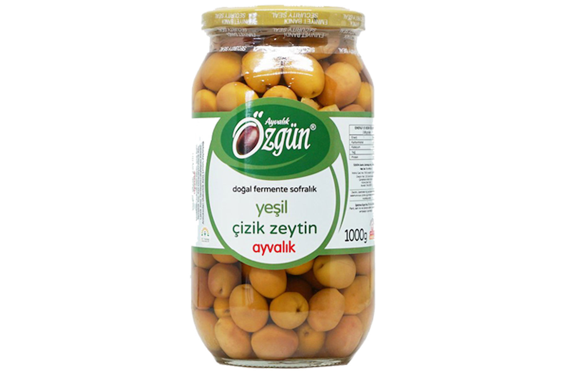 Ayvalık Çizik Zeytin Cam Kavanoz (1 Lt)